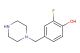 2-fluoro-4-(piperazin-1-ylmethyl)phenol