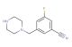 3-fluoro-5-(piperazin-1-ylmethyl)benzonitrile