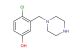 4-chloro-3-(piperazin-1-ylmethyl)phenol