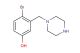 4-bromo-3-(piperazin-1-ylmethyl)phenol