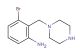 3-bromo-2-(piperazin-1-ylmethyl)aniline