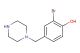 2-bromo-4-(piperazin-1-ylmethyl)phenol