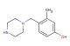 3-methyl-4-(piperazin-1-ylmethyl)phenol