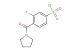 3-fluoro-4-(pyrrolidine-1-carbonyl)benzene-1-sulfonyl chloride