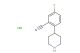 5-fluoro-2-(piperidin-4-yl)benzonitrile hydrochloride