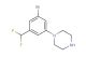 1-(3-bromo-5-(difluoromethyl)phenyl)piperazine