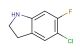 5-chloro-6-fluoroindoline