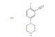 2-fluoro-5-(piperazin-1-yl)benzonitrile hydrochloride