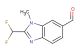 2-(difluoromethyl)-1-methyl-1H-1,3-benzodiazole-6-carbaldehyde