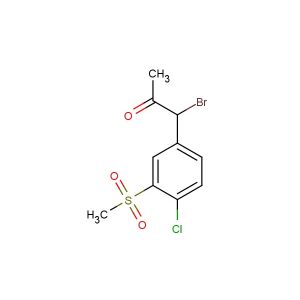 1-bromo-1-(4-chloro-3-(methylsulfonyl)phenyl)propan-2-one