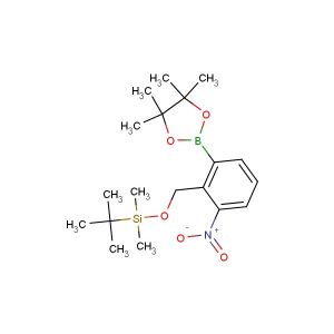 tert-butyldimethyl(2-nitro-6-(4,4,5,5-tetramethyl-1,3,2-dioxaborolan-2-yl)benzyloxy)silane