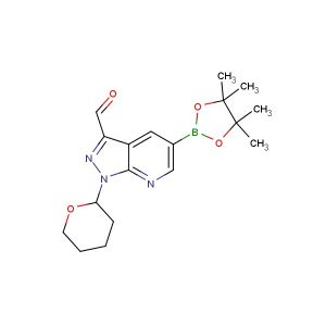 1-(tetrahydro-2H-pyran-2-yl)-5-(4,4,5,5-tetramethyl-1,3,2-dioxaborolan-2-yl)-1H-pyrazolo[3,4-b]pyridine-3-carbaldehyde
