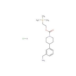 2-(trimethylsilyl)ethyl 4-(3-(aminomethyl)phenyl)piperidine-1-carboxylate hydrochloride