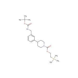 2-(trimethylsilyl)ethyl 4-(3-((tert-butoxycarbonylamino)methyl)phenyl)piperidine-1-carboxylate