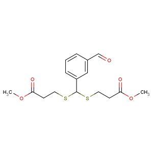 dimethyl 3,3'-(((3-formylphenyl)methylene)bis(sulfanediyl))dipropanoate