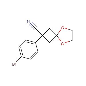 2-(4-bromophenyl)-5,8-dioxaspiro[3.4]octane-2-carbonitrile