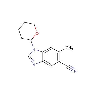 6-methyl-1-(tetrahydro-2H-pyran-2-yl)-1H-benzo[d]imidazole-5-carbonitrile