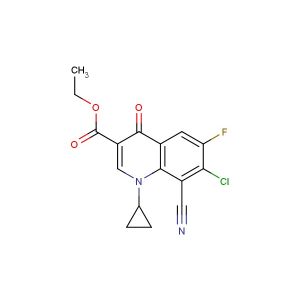 ethyl 7-chloro-8-cyano-1-cyclopropyl-6-fluoro-4-oxo-1,4-dihydroquinoline-3-carboxylate