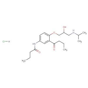 N-(3-butyryl-4-(2-hydroxy-3-(isopropylamino)propoxy)phenyl)butyramide hydrochloride