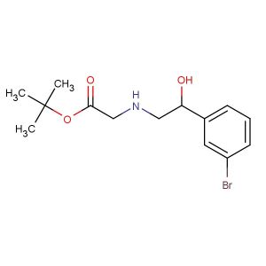 tert-butyl 2-(2-(3-bromophenyl)-2-hydroxyethylamino)acetate