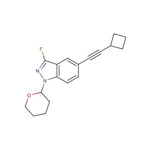 5-(cyclobutylethynyl)-3-fluoro-1-(tetrahydro-2H-pyran-2-yl)-1H-indazole
