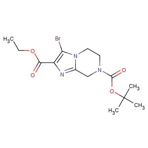 7-tert-butyl 2-ethyl 3-bromo-5,6-dihydroimidazo[1,2-a]pyrazine-2,7(8H)-dicarboxylate