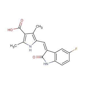 5-((5-fluoro-2-oxoindolin-3-ylidene)methyl)-2,4-dimethyl-1H-pyrrole-3-carboxylic acid