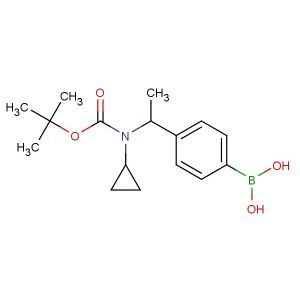 (4-(1-((tert-butoxycarbonyl)(cyclopropyl)amino)ethyl)phenyl)boronic acid