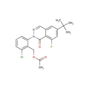 2-(6-(tert-butyl)-8-fluoro-1-oxophthalazin-2(1H)-yl)-6-chlorobenzyl acetate