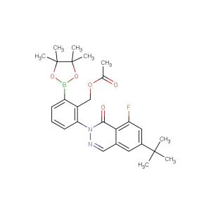 2-(6-(tert-butyl)-8-fluoro-1-oxophthalazin-2(1H)-yl)-6-(4,4,5,5-tetramethyl-1,3,2-dioxaborolan-2-yl)benzyl acetate