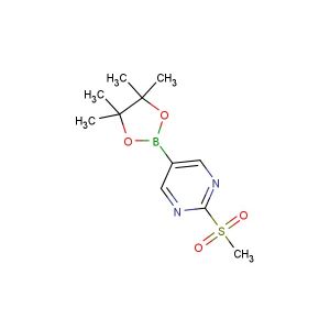 2-(methylsulfonyl)-5-(4,4,5,5-tetramethyl-1,3,2-dioxaborolan-2-yl)pyrimidine