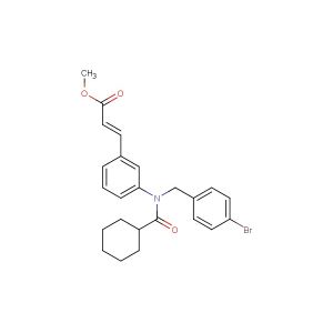 (E)-methyl 3-(3-(N-(4-bromobenzyl)cyclohexanecarboxamido)phenyl)acrylate