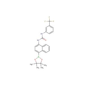 1-(4-(4,4,5,5-tetramethyl-1,3,2-dioxaborolan-2-yl)naphthalen-1-yl)-3-(3-(trifluoromethyl)phenyl)urea
