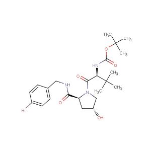 tert-butyl ((S)-1-((2S,4R)-2-((4-bromobenzyl)carbamoyl)-4-hydroxypyrrolidin-1-yl)-3,3-dimethyl-1-oxobutan-2-yl)carbamate