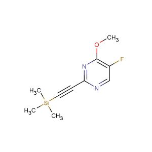 5-fluoro-4-methoxy-2-((trimethylsilyl)ethynyl)pyrimidine