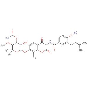 Novobiocin sodium  (Synonyms: Albamycin sodium; Cathomycin sodium)