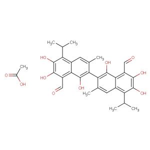 (R)-(-)-Gossypol acetic acid(Synonyms: AT-101 (acetic acid); (-)-Gossypol acetic acid; (R)-Gossypol acetic acid)