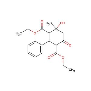 diethyl 4-hydroxy-4-methyl-6-oxo-2-phenylcyclohexane-1,3-dicarboxylate