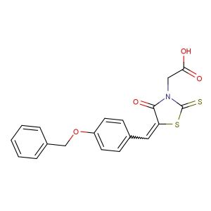 2-(5-(4-(benzyloxy)benzylidene)-4-oxo-2-thioxothiazolidin-3-yl)acetic acid