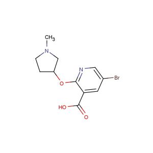5-bromo-2-((1-methylpyrrolidin-3-yl)oxy)nicotinic acid