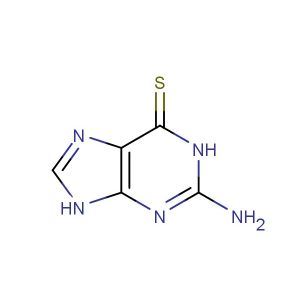 6-Thioguanine(Synonyms: Thioguanine; 2-Amino-6-purinethiol)
