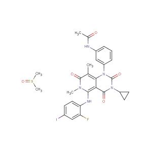 Trametinib (DMSO solvate)  (Synonyms: GSK-1120212 (DMSO solvate); JTP-74057 (DMSO solvate))