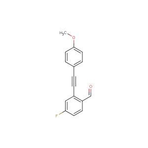 4-fluoro-2-[2-(4-methoxyphenyl)ethynyl]benzaldehyde