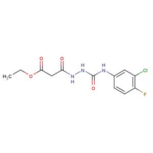 ethyl 3-(2-(3-chloro-4-fluorophenylcarbamoyl)hydrazinyl)-3-oxopropanoate