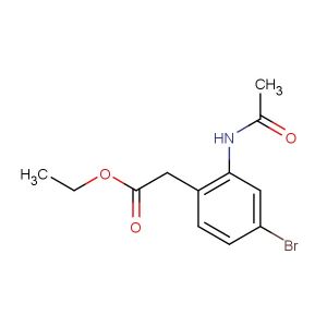 ethyl 2-(4-bromo-2-acetamidophenyl)acetate