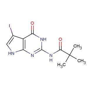 N-(5-iodo-4-oxo-4,7-dihydro-3H-pyrrolo[2,3-d]pyrimidin-2-yl)pivalamide