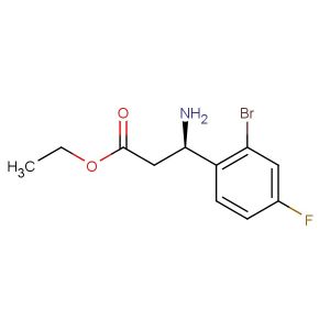 (R)-ethyl 3-amino-3-(2-bromo-4-fluorophenyl)propanoate