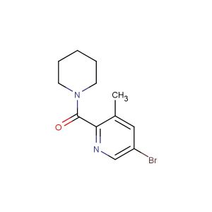 5-bromo-3-methyl-2-[(piperidin-1-yl)carbonyl]pyridine