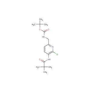 tert-butyl ((6-chloro-5-pivalamidopyridin-2-yl)methyl)carbamate