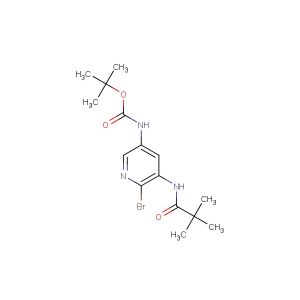 tert-butyl 6-bromo-5-pivalamidopyridin-3-ylcarbamate